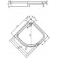 Душевой уголок Erlit Comfort ER10209D-61, (90 x 90) см С ПОДДОНОМ