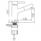 Смеситель для умывальника с выдвижной лейкой LEDEME 1055-25