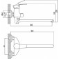 Смеситель для ванны Savol Fmark хром FM2263