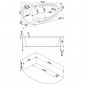 Ванна акриловая (150 х  90) см BAS "Фэнтази" левая без сифона