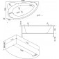 Ванна акриловая (170 х 110) BAS "Лагуна" без сифона