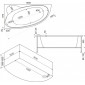 Ванна акриловая (160 х 100) BAS "Сагра" правая без сифона