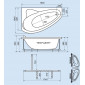 Ванна акриловая (160 х 104) Triton "Пеарл-Шелл" без сифона