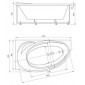 Акриловая ванна Акватек Бетта 170x97 r/l  без гидромассажа