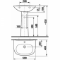 Раковина Jika Zeta-50 на пьедистале