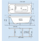 Акриловая ванна Triton БЕРТА 170х75 + гидромассажем+айро массаж+спинной массаж+хромотерапия