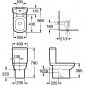 Унитаз напольный Roca "Dama Senso" с микролифтом 