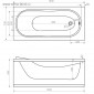 Ванна акриловая DOMANI-SPA Classic, (150 × 70 × 59) см