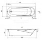 ВАННА SANTEK "КАСАБЛАНКА" XL (180Х80) БЕЗ ЭКРАНА