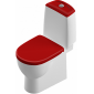 Унитаз-компакт Sanita Luxe "Best" Color Red с красным сиденьем из дюропласта и системой микролифт быстросъемное