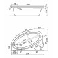 Акриловая ванна  SANTEK  Эдера 170х110 см, левая, асимметричная
